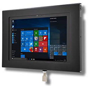 TABcare - Locking Metal Housing for Amazon Fire HD 10 2019 Used as Kiosk, POS, Store, Display (Black, VESA & Wall Mount)