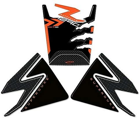 labelbike - KIT Adesivi in Resina Gel 3D per serbatoio moto compatibile con KTM 1290 SUPER DUKE R 2014-2019