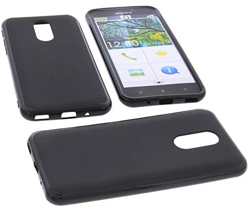 foto-kontor Hülle kompatibel mit Emporia Smart 3 Tasche Gummi TPU Schutz Handytasche schwarz