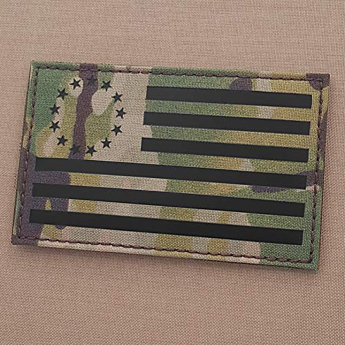 Big 3x5 IR Multicam Betsy Ross USA American Flag IFF Morale Plate Carrier Chest Patch