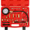 YSTOOL Fuel Pressure Tester Gauge Kit 140PSI Automotive Engine Injector Pump Test Gasoline Gas Injection Manometer Tool Set with Inline Fitting Schrader Adapter for Auto Car Motorcycle (Red Case)