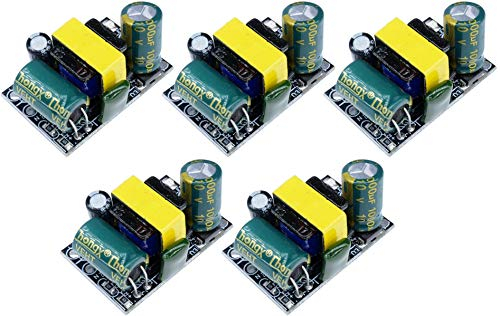 TECNOIOT 5pcs AC-DC 5V 700mA AC 220V a 5V DC 3.5W Módulo de Fuente de alimentación Reductora