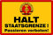 Deko Blechschild 20x30cm Halt Staatsgrenze Passieren verboten
