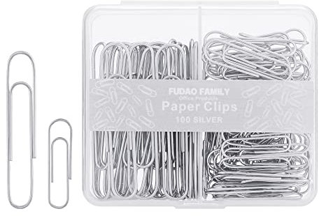 Paper Clips Assorted Sizes, Large Paper Clip, Small Paper Clips, Paper Clip, Paperclips, 100 Clips/Box