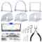 Glarks 216Pcs Pto Pins Shaft Locking Pin and Cotter Pins R Clips Set, 1/4, 5/16, 3/8 Trailer Coupler Pin and Cotter Pin Hairpins with Needle Nose Pliers for Cars Trailers Trucks Lawn Mower