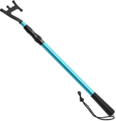 SAN LIKE Bootshaken Teleskop Bootshakenstange zum Andocken von schwimmendem, Bootszubehör Pontonboot-Schubstange zum Andocken, Leichten, Aluminium-Andockstöcken für Boote,Boat Hook Blue