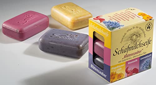 Saling Geschenkverpackung Schafmilchseife Blütenzauber BDIH zertifiziert