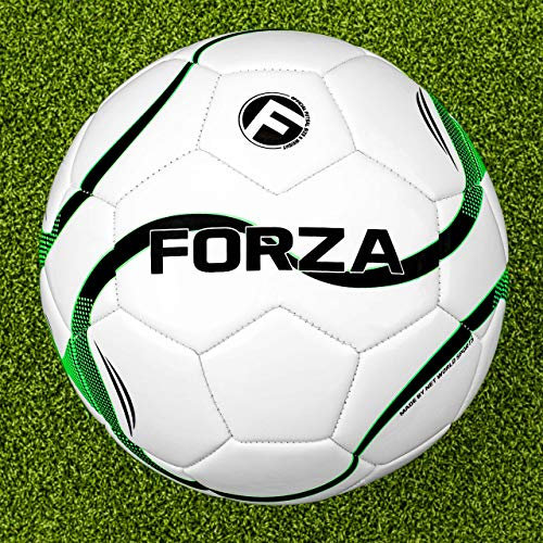FORZA Pallone Futsal (Misura 3 & 4) - In Pacchi Da 1,3 & 20 | Per Interni Ed Esterni | Rimbalzo Ridotto & Controllato | Pallone Futsal Per Allenamento E Parite | Pacco Da 1, Misura 3