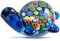 EUSTUMA Handgeblasene Glas-Schildkröten-Figuren, Briefbeschwerer, Meerestier-Ornament für Heimdekoration, Meerestier-Kollektion als Geburtstagsgeschenk, Glas-Schildkröten-Skulptur