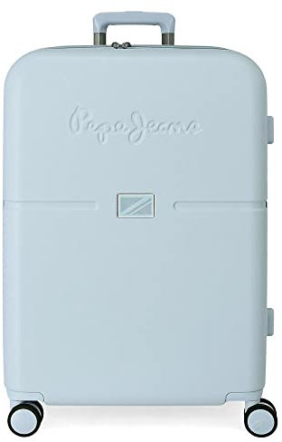 Pepe Jeans Accent Medium Koffer Blau 48x70x28 cm Starres ABS Integrierter TSA-Verschluss 79L 4,32 kg 4 Doppelräder