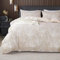 Michorinee Housse de Couette 200x200 Motif Feuilles Tropicales Beige Parure de Lit Réversible en Microfibre avec Fermeture Éclair - Linge de Lit 2 Personnes Adulte avec 2 Taies d'oreiller 65x65 cm