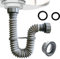 VIVIDA Sink Drain Pipe 1.4, Flexible Drain Pipe, 7.5 to 18, Expandable Flexible P Trap for Bathroom and Kitchen, Under Sink Plumbing, 1.4 Adapter Included, Gray, 1