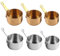 Mini casserole en acier inoxydable pour la maison, la cuisine, le restaurant, 100 ml, argenté (100 ml)