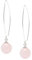 Handgefertigte Damen Ohrringe aus 925 Sterling Silber mit Natürlichen Edelsteinen - 12mm Kugel-Perlen Grün, Rot, Rosa, Lila, Weiß - Elegante Tropfen-Ohrringe (Rosenquarz)