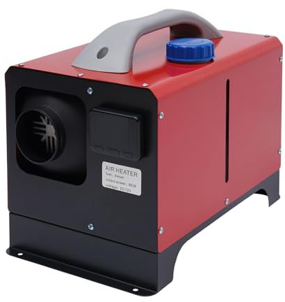 czyuRachel Diesel-Heizung, 12 V, 8 kW, Diesel Air Heater Kit, Dieselheizung, tragbar, Nachtheizung, mit Fernbedienung, für Camping, Auto, Transporter, Zelt (rot)