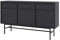 Selsey Commode Deboute Meuble De Rangement À 3 Tiroirs 3 Portes Push to Open 154 cm Noir Evo