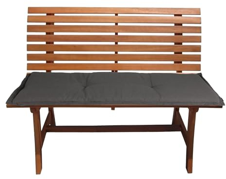 Spetebo Universal Bankauflage 120 cm - grau - Gartenbank Sitzpolster waschbar - Garten Sitzbank Kissen Hollywoodschaukel Auflage Fensterbank Auflage Stuhlkissen