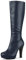 Allegra K Stivali alti al ginocchio da donna con tacco grosso punta rotonda, blu navy, 41 EU