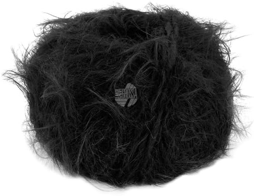 LANA GROSSA Basta| Garn im Fake Fur Look, locker verzwirnt, Franseneffekt& Merinofasern | Handstrickgarn, 50% Schurwolle & 50% Polyamid | 50g Wolle zum Stricken& Häkeln | 100m Garn FB 22