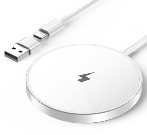 Magnetic Wireless Charger Fast Apple Mag-Safe Charger for iPhone 16 Pro Max/16 Pro/16 Plus/16/15 Pro Max/15/14/13/12 Series AirPods3, Magnet Charging Pad Mag-Safe Charger with Dual Charging Ports
