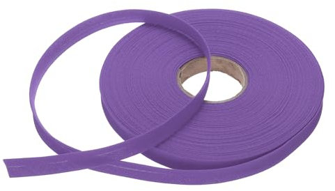 QUARKZMAN 12 mm Einzelfalz Schrägband Polyester Nahtband Gurtband Stoffband für Nähen, Säumen, Quilten, Einfassen von Handwerk (Lila 23 m)