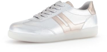 Gabor Damen Low-Top Sneaker, Frauen Halbschuhe,schnürschuhe,schnürer,straßenschuhe,Strassenschuhe,Sportschuhe,Silber/Puder,42 EU / 8 UK