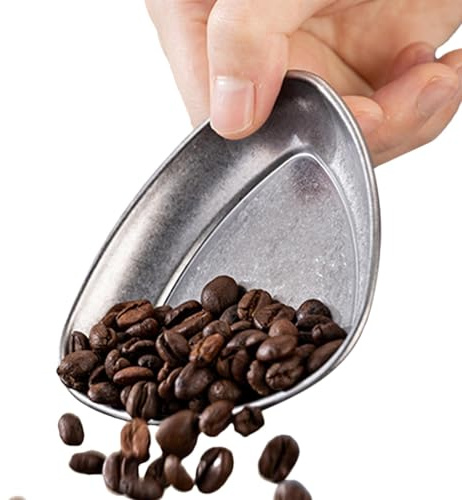Stainless Steel Coffee Bean Weighing Bowl - Measuring Tray, Teaspoon | Measuring Tray for Coffee Beans, Coffee Scoop Powder, Beans Container for Coffee Beans Accessories