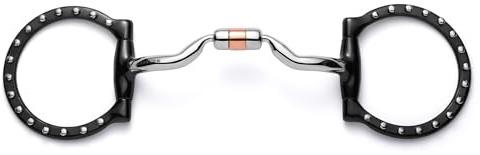 Cavalon D-Ring Low Port Kapsel Silber gepunktete Trense (14 cm)