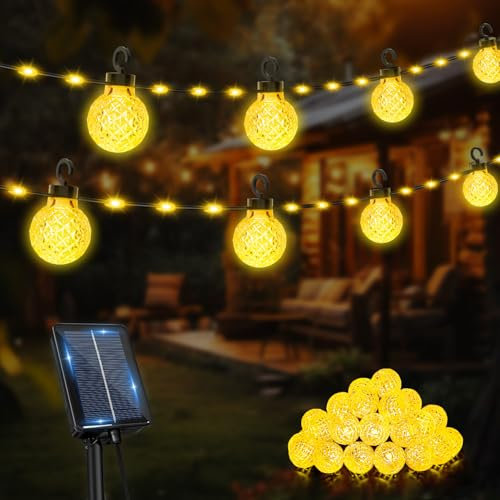 Bzavor Solar Lichterkette Aussen Wetterfest,10M 100 LED Lichterkette Außen Solar, IP65 Wasserdicht Outdoor Lichterkette Solar, Solarlichterkette Outdoor für Balkon Hochzeit Party Garten Deko
