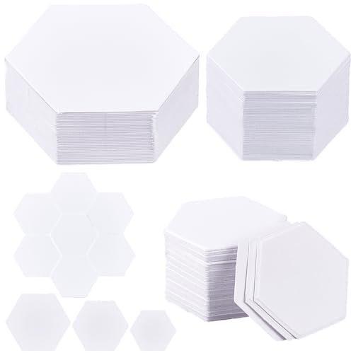 craspire 500 x Papier Quilt Vorlage Sechseckig Wiederverwendbare Weiße Papiervorlage Papier Patchwork Schablone Für DIY Patchwork Bastelarbeiten Nähen Verwendung In Näh Papier Patchwork Vorlagen