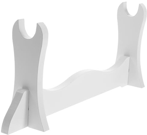 BESPORTBLE Wooden Stand Show Belt Rod Clear Bracket Display Rack Hanger Shoes Rack Axe Rack Top Fourth Pirate Props The Household Holder Rings Tiered White