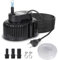 EFUTURETIME Pompa Sommersa 75W Pompa Acqua 2500 L/H senza Galleggiante, Pompa per Laghetto con Cavo da 7,2 m, 3 Adattatori Diversi, Tubo da 5 m, 2 Morsetti (Nero)