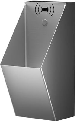 Edelstahl-Badezimmer-Wand-Urinale, 304 Edelstahl Urinal, Erwachsene Urinale für Männer, Urinal-Trog mit Entwässerungsset, geeignet für Einkaufszentren, (Silber)