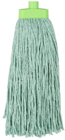 Jantex Connect Kentucky Polyester Yarn Mop Head 450g, Green | Covers large commercial floor areas quickly, offering excellent absorbency for rapid spill cleanups.