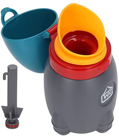 GBSCLOVER Urinalflasche, PACTICAL Portable Urinal, Seal Pee Bottle, Easy Clean Travel Toilet Cute Design, Suitable for Camping, Car Travel, Outside, Park, 19.1 cmx7.9 cm