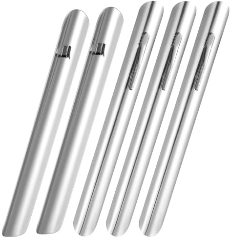 Gatuida 5pcs Stainless Steel Bread Scraper Crumb Sweeper Food Scraper Kitchen Countertop Cleaner Tool for Restaurant Baking