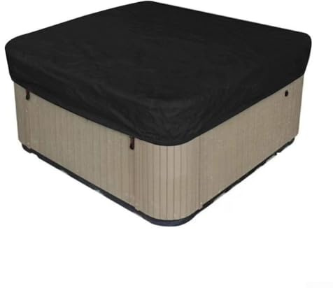 Eawfgtuw Quadratische Abdeckung für Whirlpool, Outdoor, Spa, Pool, Thermoabdeckung, wasserdicht, Sonnenschutz, Staubschutz, faltbar, Polyester, Winter, Sommer (260 x 160 x 20 cm)