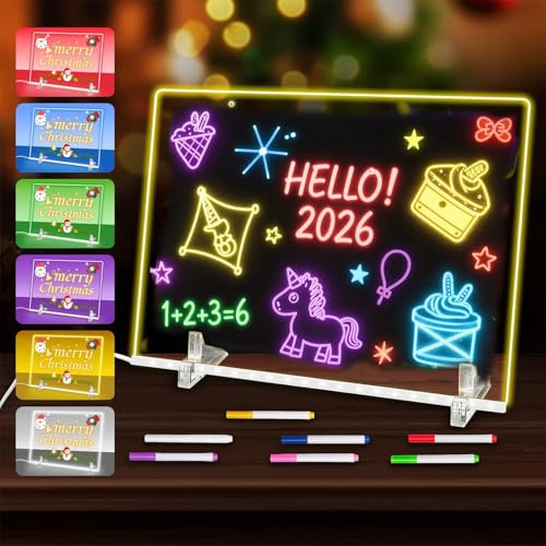BRICH LED Zeichenbrett Leuchtend – Acryl Schreibtafel Kinder & Büro 35x25cm