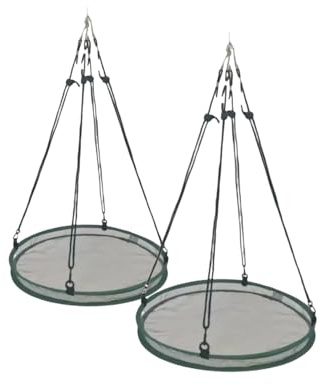 Mesh Tray Bird Feeder with Seed Catcher - Adjustable Hanging Bird Seed Catcher Tray, Ground Bird Feeder with Weather-Resistant Design for Clean Garden Feeding