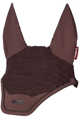 LeMieux Essence Fliegenhaube - 100% Baumwolle - Bequeme Elasthan-Ohren - Zwetschge - Groß