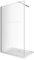 PARETE DOCCIA FISSA WALK IN 8 MM CRISTALLO TEMPERATO ANTICALCARE H.200 CM BRACCIO INOX REGOLABILE GUARNIZIONE SOTTOVETRO PROFILO CROMO (100-102)