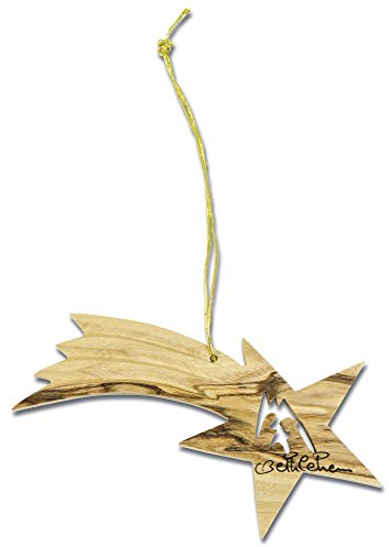 °° Baumschmuck KRIPPE in Stern, ca. 8 cm - Handarbeit