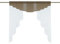 HongYa transparenter Voile Scheibengardine Tunnelzug Kurzstore Küche Kleinfenster Gardine H/B 125/120 cm Hellbraun