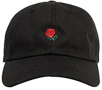 Good01 The Hundreds Rose bestickte Baseballmütze Fashion 2018 Einzigartige verstellbare bestickte Rose Casual Hats Gr. One Size, Schwarz