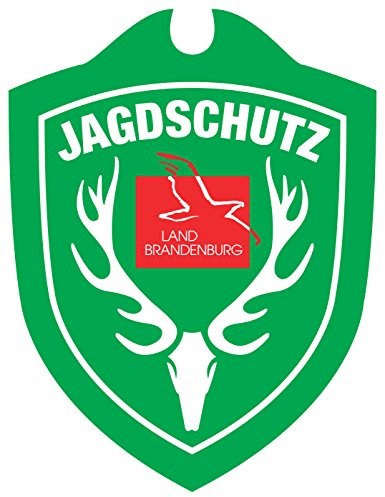 Waidmannsbruecke Erwachsene Jagdschutz Brandenburg Autoschild, Grün, One Size