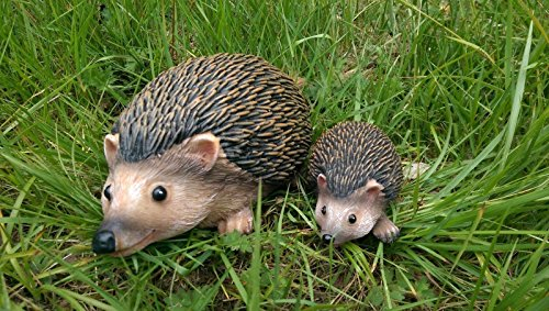 HomeZone Set Of 2 Hedgehog Garden Ornaments Outdoor Animals Small And Large Hedgehog Ornament Realistic Outdoor Ornaments For The Garden Decorations For Yard Patio Flowerbeds
