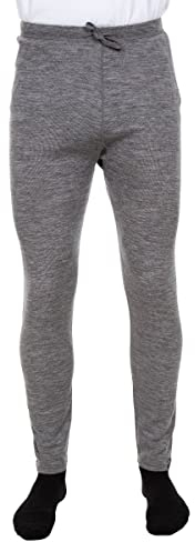 Trespass DLX Mens Base Layer Leggings Thermal Merino Wool Fitchner Dark Grey Marl