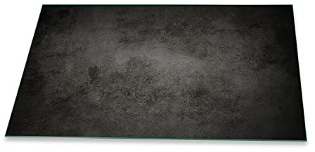 decorwelt Herdabdeckplatte Ceranfeld Textur Schwarz 1 Teilig 90x52 Kochplatten Induktion