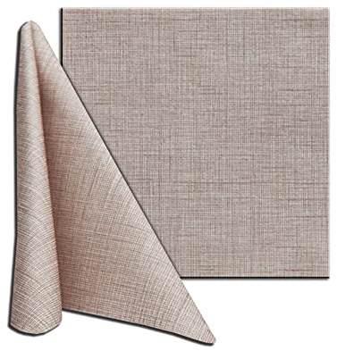 Tovaglioli Monouso Easy in Tessuto non Tessuto Made in Italy trama tipo lino, 40x40cm 600 pz, Cacao