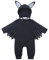 LNL Baby Halloween Kostüm Fledermaus mit Big Ear Hut Meine ersten Halloween Outfits Unisex Baby Strampler 2 Stück 12-18 Monate Schwarz